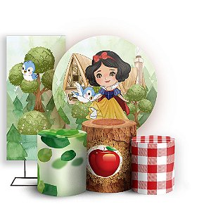 KIT Redondo Trio e Faixa - Branca de Neve - Sublimado 3D