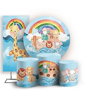 KIT Redondo Trio e Faixa - Arca de Noe - Sublimado 3D