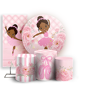 KIT Redondo Trio e Faixa - Bailarina - Sublimado 3D