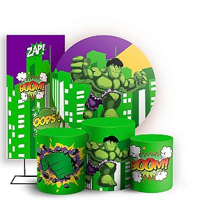 KIT Redondo Trio e Faixa - Hulk Baby - Sublimado 3D