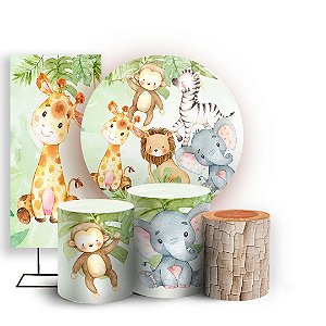 KIT Redondo Trio e Faixa - Safari - Sublimado 3D