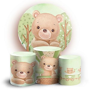 KIT Redondo e Trio - Urso Verde - Sublimado 3D