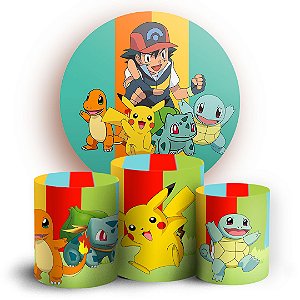 KIT Redondo e Trio - Pokemon - Sublimado 3D