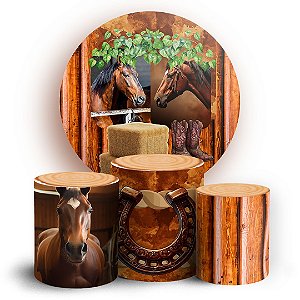 KIT Redondo e Trio - Cavalo - Sublimado 3D