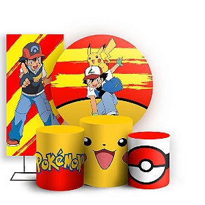 KIT Redondo Trio e Faixa - Pokemon - Sublimado 3D