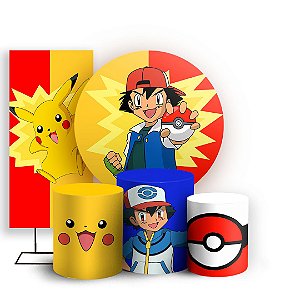 KIT Redondo Trio e Faixa - Pokemon - Sublimado 3D