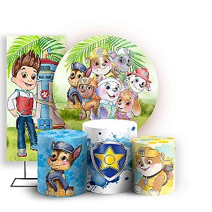 KIT Redondo Trio e Faixa - Patrulha Canina - Sublimado 3D