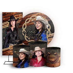 KIT Redondo Trio e Faixa - Ana Castela - Sublimado 3D