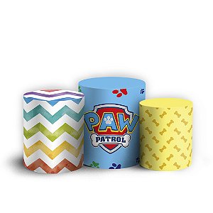 Trio Cilindro - Patrulha Canina - Sublimado 3D + Elástico