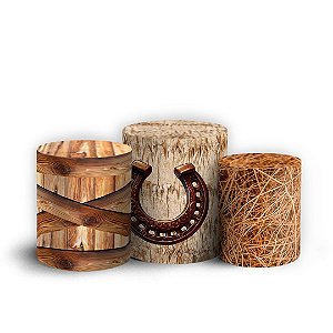 Trio Cilindro - Cavalo - Sublimado 3D + Elástico