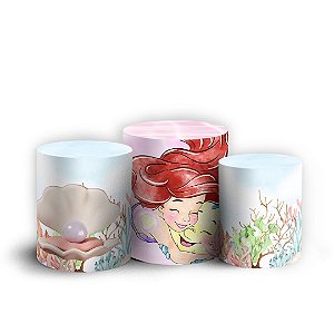 Trio Cilindro - Ariel Aquarela - Sublimado 3D + Elástico
