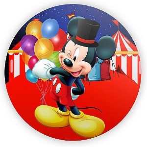 Painel Redondo - Mickey Circo - Sublimado 3D
