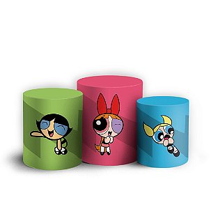 Trio Cilindro - As Meninas Super Poderosas - Sublimado 3D + Elástico