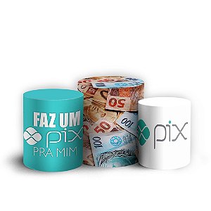Trio Cilindro - Faz O Pix - Sublimado 3D + Elástico