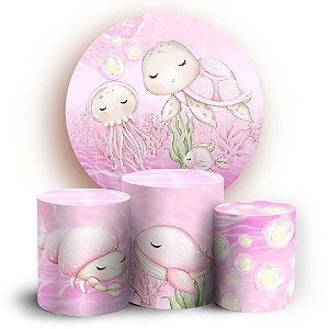 KIT Redondo e Trio - Fundo Do Mar - Sublimado 3D