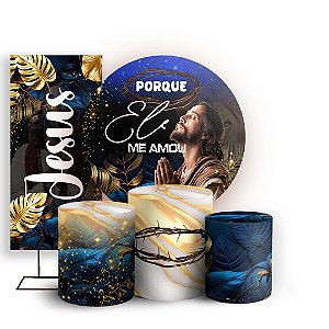 KIT Redondo Trio e Faixa - Jesus Leao De Juda - Sublimado 3D