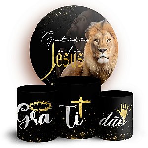 KIT Redondo e Trio - Jesus Leao De Juda - Sublimado 3D