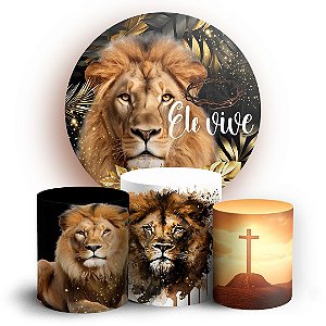 KIT Redondo e Trio - Jesus Leao De Juda - Sublimado 3D