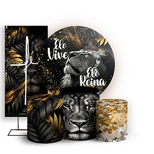 KIT Redondo Trio e Faixa - Jesus Leao De Juda - Sublimado 3D