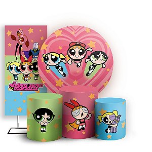 KIT Redondo Trio e Faixa - As Meninas Super Poderosas - Sublimado 3D