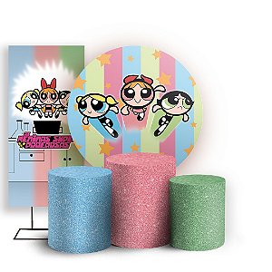 KIT Redondo Trio e Faixa - As Meninas Super Poderosas - Sublimado 3D