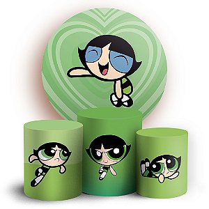 KIT Redondo e Trio - As Meninas Super Poderosas Docinho - Sublimado 3D