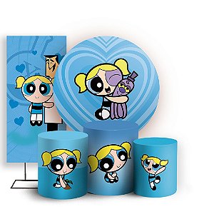 KIT Redondo Trio e Faixa - As Meninas Super Poderosas Lindinha - Sublimado 3D