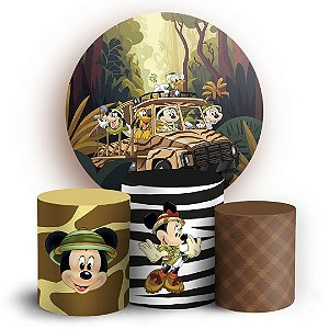 KIT Redondo e Trio - Mickey Safari - Sublimado 3D