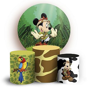 KIT Redondo e Trio - Mickey Safari - Sublimado 3D