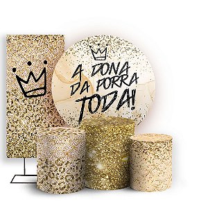 KIT Redondo Trio e Faixa - Dona Da Porra Toda - Sublimado 3D