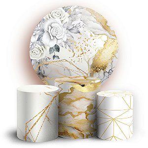 KIT Redondo e Trio - Floral - Sublimado 3D