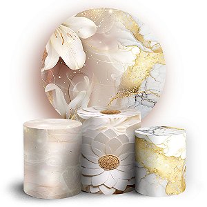 KIT Redondo e Trio - Floral - Sublimado 3D