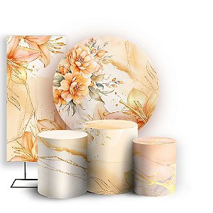 KIT Redondo Trio e Faixa - Floral - Sublimado 3D