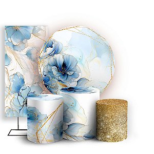 KIT Redondo Trio e Faixa - Floral - Sublimado 3D