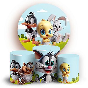 KIT Redondo e Trio - Looney Tunes - Sublimado 3D