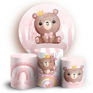 KIT Redondo e Trio - Ursinha - Sublimado 3D