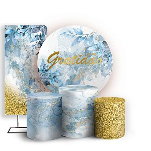 KIT Redondo Trio e Faixa - Gratidao  - Sublimado 3D