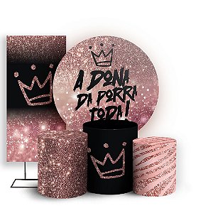 KIT Redondo Trio e Faixa - Dona Da Porra Toda - Sublimado 3D