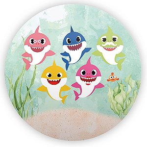 Painel Redondo - Baby Shark - Sublimado 3D
