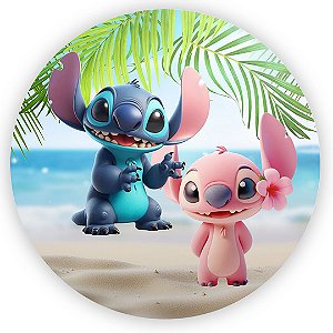 Painel Redondo - Lilo E Stitch - Sublimado 3D