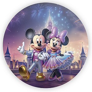 Painel Redondo - Mickey Reinado - Sublimado 3D
