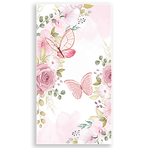 Faixa Lateral - Borboleta Rosa - Sublimado 3D