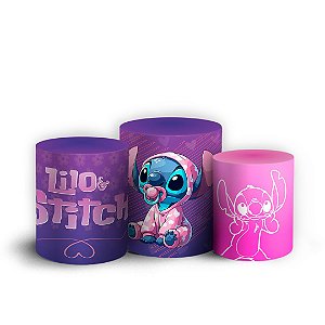 Trio Cilindro - Lilo e Stitch - Sublimado 3D + Elástico