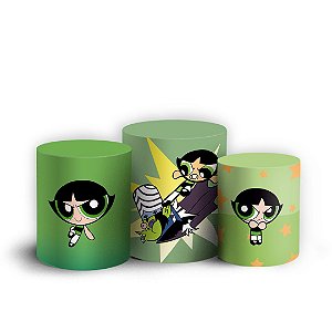 Trio Cilindro - Docinho As Meninas Super Poderosas - Sublimado 3D + Elástico
