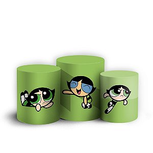 Trio Cilindro - Docinho As Meninas Super Poderosas - Sublimado 3D + Elástico