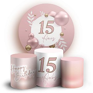 KIT Redondo e Trio - 15 anos - Sublimado 3D