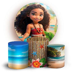 KIT Redondo e Trio - Moana Baby - Sublimado 3D