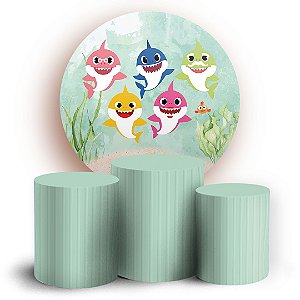 KIT Redondo e Trio - Baby Shark - Sublimado 3D
