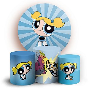 KIT Redondo e Trio - Lindinha As Meninas Super Poderosas - Sublimado 3D