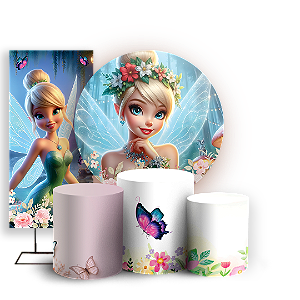 KIT Redondo Trio e Faixa - Tinker Bell - Sublimado 3D